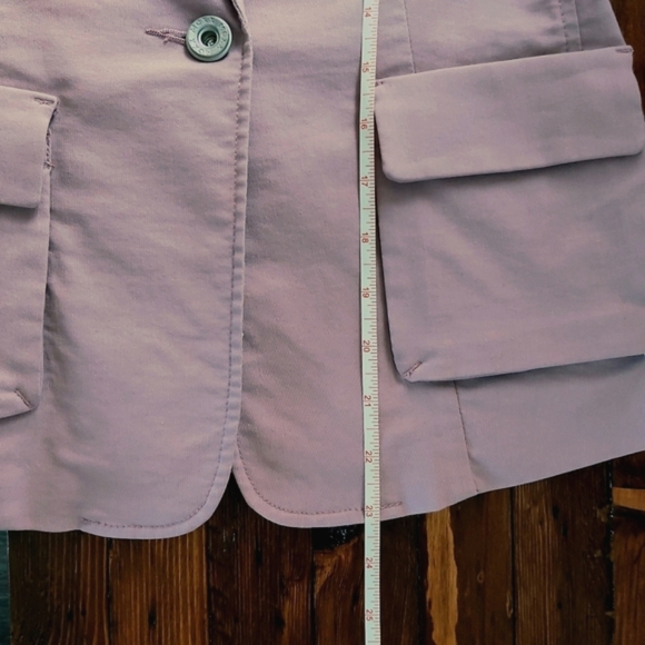 Mexx blazer womens US 6 dusty pink single button cinched waist washable stretchy - Picture 6 of 7